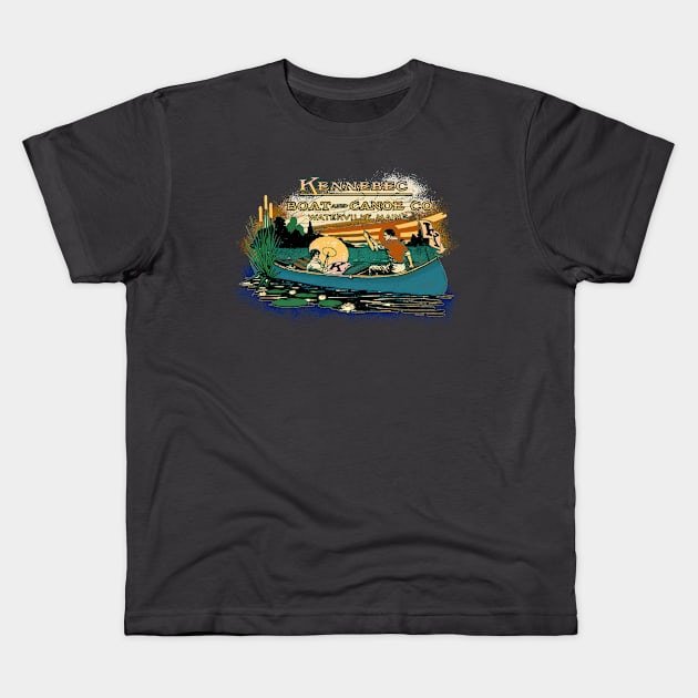 Kennebec Canoes Kids T-Shirt by Midcenturydave